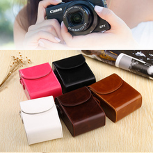 PU Leather Digital Camera Bag Case For Panasonic Lumix DC-TZ90 TZ100 TZ90 TZ80 TZ70 TZ60 TZ57 TZ50 TZ40 TZ30 TZ20 TZ10 LX10 LX15 2024 - buy cheap