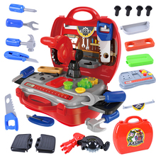 19 pcs/Set Simulation Engineer Builde Role Play parent-child interaction Toy Tool box screw hammer Repair Tool Kids Boys Gift 2024 - buy cheap