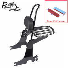 Encosto removível para motocicleta, rack de bagagem preto para harley sportster xl 883 1200 883 1200 super low ferro 2013-16 2024 - compre barato