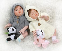 Real 47CM boy and girl bebe Reborn Doll corpo de Silicone Doll Boneca In fashion Clothes twins Baby Dolls toys For Children gift 2024 - buy cheap