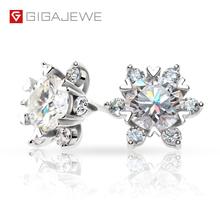 GIGAJEWE Total 1.6ct EF VVS Prueba de Diamante Pasada Moissanite Oro Blanco Plateado 925 Pendientes de Plata Joyería Mujer Novia Regalo 2024 - compra barato