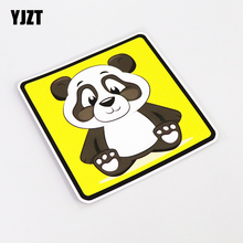 YJZT 12.7 CENTÍMETROS * 12.7 CENTÍMETROS Dos Desenhos Animados Panda 13 Aviso Decoração Etiqueta Do Carro Decalque PVC de Alta Qualidade-0952 2024 - compre barato