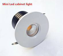 DHL 100 unids/lote Mini led gabinete Luz 1 W/3 W mini led downlight AC85-265V luz de la lámpara incluye controlador de led envío gratis 2024 - compra barato