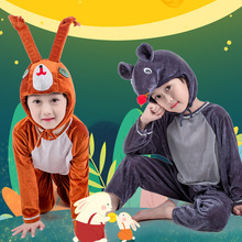 Disfraz de animales para niños, disfraz de Halloween, caballo, ardilla, Lobo, Cabra, regalo de Navidad 2024 - compra barato