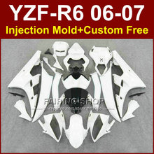 Conjunto de carenagem branca e clássica para motocicletas yamaha, yzfr6, 2006, 2007, yzf1000, yzf, r6, 06, 07, abs, bodyworks ey6j 2024 - compre barato