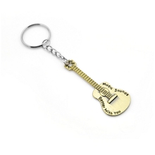 Original New Fashion Unique Guitar Alloy Keychains Purse Bag Buckle HandBag Pendant For Car Keyrings Women Key Chains Gift 2024 - buy cheap