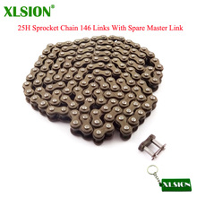 XLSION 25H Sprocket Chain 146 Links With Spare Master Link For 47cc 49cc 2 Stroke Dirt ATV Quad 4 Wheeler Pocket Bike Mini Moto 2024 - buy cheap