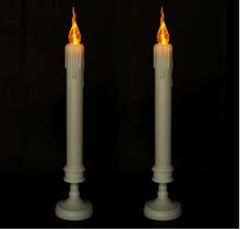 Продвижение белый моделирование электронные свечи лампа LED украшение дома пластиковые батареи вспышки свечи ночные светильники 2024 - купить недорого