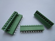 Fechadura lisa 10 pinos 5.08mm bloco de terminais de parafuso, conector verde, tipo plugger 12 peças por lote 2024 - compre barato