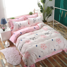 Pink White Flower Pattern Quilt Duvet Cover 3/4 pcs Bedding Set Adult Kids Bed Linen Single Twin Full Queen King Size Bedspreads 2024 - buy cheap