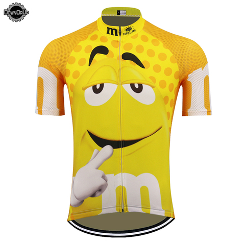 Yellow cycling jersey bike wear jersey men short sleeve ropa ciclismo team cycling clothing maillot ciclismo MTB DOWNORUP 2022 - buy cheap