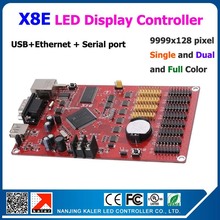Kaler Ethernet, последовательный и usb порт дисплей Контроллер X8E 128*9999 пикселей полноцветный запуск сообщения светодиодный дисплей контроллер 2024 - купить недорого