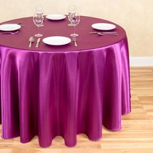 10Pcs Purple Wine 108" Round Elegant Satin Tablecloths Table Decoration For Wedding Party Banquet Free Shipping 2024 - buy cheap