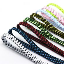 Fashion 1pair shoelace Fashion Polyester Sneaker Shoe Lace Colors Checkered Double Layer Hollow Flat Shoelaces 2024 - buy cheap