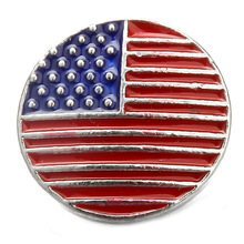 10pcs/lot New Snap Jewelry Oil Painting Rhinestone Flag Charms 18mm Snap Buttons for Woman Snap Bracelet Button Jewelry 2024 - buy cheap