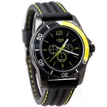 Luxury Brand Men Analog Quartz Round Watch Japan Miyota Movement Black Soft Silicone Band Black Dial Water Resistant 2024 - buy cheap