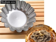 (2 unids/lote) molde de aluminio para tarta de huevo de coco, crisantemo, 5 pulgadas, tamaño mediano, herramienta para hornear pan de gelatina 2024 - compra barato