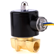 Válvula solenóide dc 12v 3/4 ''npt/c, válvula elétrica de latão, normalmente fechada para combustíveis a diesel e óleo de água 2024 - compre barato