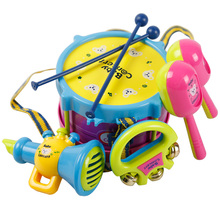Novedad 5pic/lote educativo bebé niños rollo de tambor instrumentos musicales Kit de banda niños juguete regalo conjunto nueva percusión Jusny juguete 2024 - compra barato