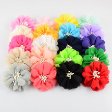 DHL Free Wholesale 500pcs/lot Hot New Boutique Head Chiffon Flower NO Clip 20C In Stock For Girls Headbands Accessory  TH11 2024 - buy cheap