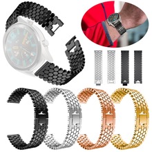 Para huawei relógio gt único pulseira de relógio de aço inoxidável substituição pulseira para huawei relógio gt inteligente acessórios wearable 2024 - compre barato