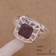 AR141 кольцо из стерлингового серебра 925 пробы, модное ювелирное изделие из серебра 925 пробы, блестящий темно-красный камень/bobakfia fltaodaa 2024 - купить недорого