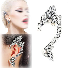 10PCS Fashion Gothic Punk Elf Full Diamante Rhinestone Ear Wrap Cuff Earrings Unisex Jewelry Wholesale Free Ship 2024 - buy cheap