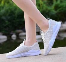breathable air mesh sneakers women 2019 spring summer slip on platform knitting flats soft walking shoes woman ST348 2024 - buy cheap