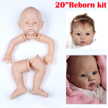 Kit boneca Reborn 20 polegada Chloe por Debbie/reborn DIY-baby-kit conjunto de brinquedos para crianças abertas olhos de silicone modelo crianças presentes 2024 - compre barato