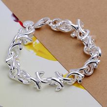 925 jewelry silver plated bracelet, 925 jewelry jewelry Leaf Bracelet H042 2024 - buy cheap