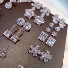 Drop Dangle Earrings For Women S925 Sterling Silver Fine Jewelry Cubic Zirconia Rhinestone Party Wedding Accessories 2024 - buy cheap