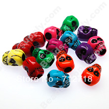 120Pc/Lot Random Mixed Solid Color 12x14mm Motive Skull Large Hole Spacer Beads For Diy Jewelry Making 2024 - buy cheap