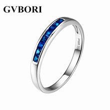 GVBORI 18K White Gold Sapphire Ring Classic Gift For Women Wedding Fine Jewelry real sapphire ring 2024 - buy cheap