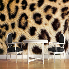 Papel de parede com estampa de leopardo personalizado, mural 3d para restaurante, tacos, ktv, bar, decoração moderna de moda 2024 - compre barato