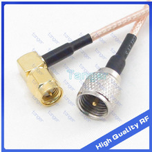 Mini enchufe UHF macho PL259 a SMA macho, conector de ángulo recto con 20cm, 8 pulgadas, RG316, RG-316, RF, cable Coaxial 2024 - compra barato