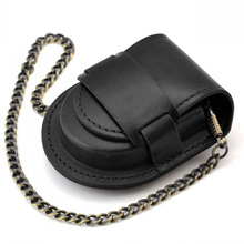 Модный мужской коричневый Чехол Винтажный Классический Карманный держатель для часов футляр для хранения портмоне сумка с цепочкой 2024 - купить недорого