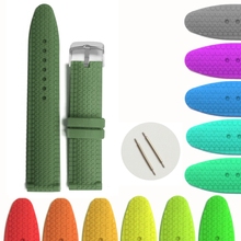 20mm Dark Forrest Green Silicone Rubber Unisex Watch Band Straps WB1070G20JB 2024 - buy cheap