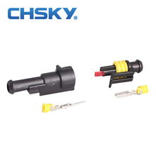 CHSKY 2 pieces 1 pin wire auto connector plug set sealed Waterproof hid Connector model DJ7011-1.5 Modified car connector 1 pin 2024 - buy cheap
