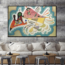 Kandinsky-pintura al óleo de 100% abstracto, cuadro de lienzo con patrones geométricos hechos a mano, imágenes artísticas de pared para decoración de la habitación del hogar 2024 - compra barato