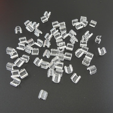200PCS 9mm*9mm Small Size inner 4mm Clear Plastic Cuffs for attaching accessories on elastic hair ties DIY hair accessories 2024 - купить недорого