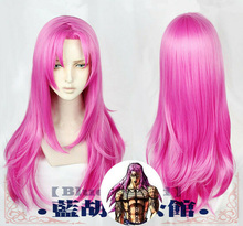 Anime JoJo bizarre Aventura Golden Vento Diavolo 80cm de Comprimento Rosa Vermelha Cabelo Resistente Ao Calor Cosplay Perucas + tampão Da peruca 2024 - compre barato