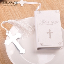 10pcs Bookmarks Party Favors DIY Wedding Return Wholesale Small Gift Metal Bookmarks Promotion Small Gift Book Cross Bookmarks 2024 - buy cheap