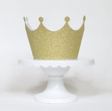 Soportes para envoltorios de magdalenas con purpurina, corona dorada, Princesa, cumpleaños de Año Nuevo, Decoración de Pastel de fiesta 2024 - compra barato