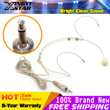 3.5mm Screw Thread Lock Plug Dual Earhook Headworn Headset Microphone Headband Mic For Karaoke Wireless Bodypack Transmitter 2024 - buy cheap