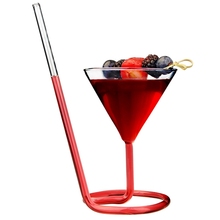 HOT SALE Creative Screw Spiral Straw Molecular Cocktail Glass Bar Party Wine Glass Martini Champagne Glass Wine Glass Charm 2024 - buy cheap