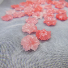40pcs/lot 12mm Natural Coral Powder Machine-Pressed 3d Flower Loose Beads Components For Jewelry Making DYL0036 2024 - buy cheap