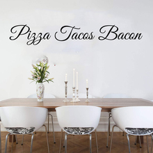 Adesivo de parede de bacon para cozinha, pizza, tacos, bacon, restaurante italiano, comida, cozimento, cozinha, cozinha, sala de jantar, live, amor, spoof 2024 - compre barato