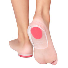 1 Pair Heel Support Pad Cup Gel Silicone Shock Cushion Orthotic Increased Insoles Plantar Care Foot Inserts Soft Half Height 2024 - buy cheap