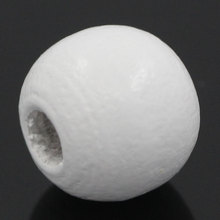 8SEASONS Wood Spacer Beads Round White Dyed 10mm Dia,Hole:Approx 3mm,200PCs (B25247) 2024 - buy cheap