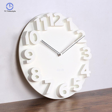 Большие 3d круглые Настенные часы цифровые большие декоративные часы Современный дизайн бесшумные подвесные кухонные настенные часы для домашнего декора 2024 - купить недорого